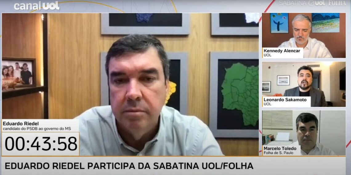 Em sabatina do UOL, Riedel fala de emprego e benefícios aos mais carentes