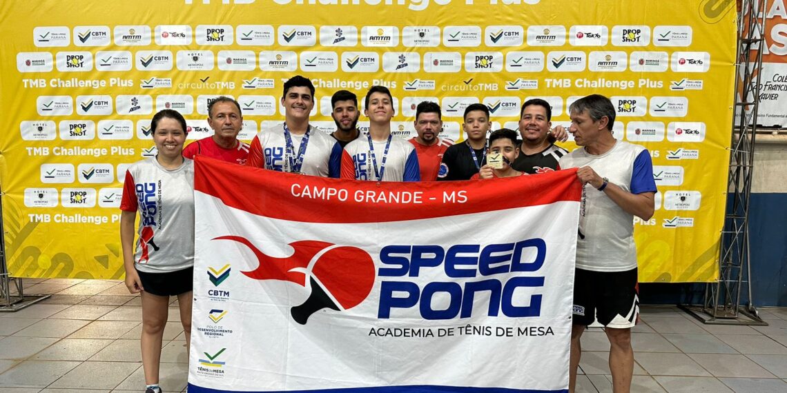 Academia de tênis de mesa de Campo Grande conquista 11 medalhas no Paraná