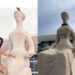 Estátua do STF já foi usada para ensaio de modelo vestida de biquíni