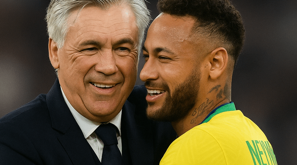 Carlo Ancelotti adota discurso da mídia e trata Neymar com indiferença